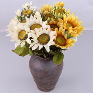 Pintura al Óleo Hecha a Mano, Girasol de Plástico <span class=keywords><strong>Himawari</strong></span>, Ramo de Simulación de 13 Cabezas, Decoración Ecológica para el Hogar, Sala de Estar - Product Image 1