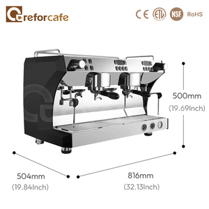<span class=keywords><strong>Cafetera</strong></span> Profesional <span class=keywords><strong>Italiana</strong></span> de <span class=keywords><strong>9</strong></span> Bares, Dos Grupos, Semiautomática, Comercial, para Espresso, en China - Product Image 5