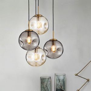 Creative Designer Modern <strong>Hanging</strong> <strong>Light</strong> Fixture Glass Bubble Ball Pendant <strong>Light</strong> for Kitchen Dinning Table - Product Image 1