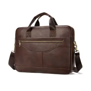 Laptop Briefcase Men'S Bag Multifunction Briefcase Bag Handmade Leather Mens Briefcase Bags For Men