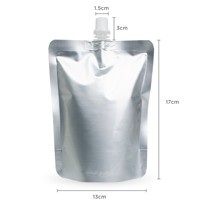 Sachets souples personnalisés à bec verseur, résistants à la chaleur et au froid, pour boissons bouillables, emballage alimentaire liquide de qualité alimentaire, 100 pièces, pour couches et tampons