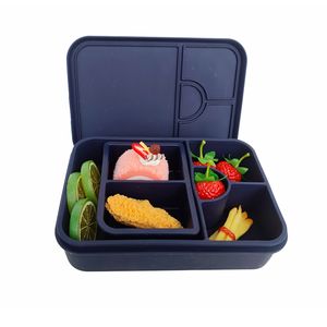 Household High Quality Silicone <b>Bento</b> <b>Lunch</b> <b>Box</b> Leakproof <b>Kids</b> with Food Utensils 1-3L Capacity Snack Containers for Toddlers - Product Image 2