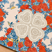 Tapis de Mahjong Moderne de Luxe à Motif Floral Rose, Guide des Règles de Jeu Charleston, Élégant, Antidérapant, Portable, Housse de Table pour 4 Joueurs, Maison