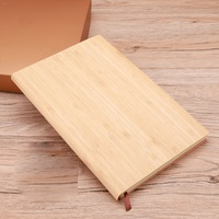 Carnet d'agenda A5 personnalisé en bambou avec stylo, ensemble cadeau de papeterie d'entreprise, journal professionnel
