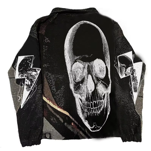 DiZNEW 2022 Hiver Nouveau Style Ethnique Jacquard Épaissi Chaud Nouveau Artisanat Zip Fly Street Collar Monstrueux Veste Décontractée Manteau - Product Image 3