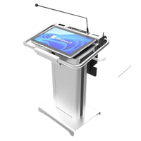 Podium Pintar dengan Ketinggian yang Dapat Disesuaikan dan PC Terintegrasi untuk Sistem AV Ruang Konferensi