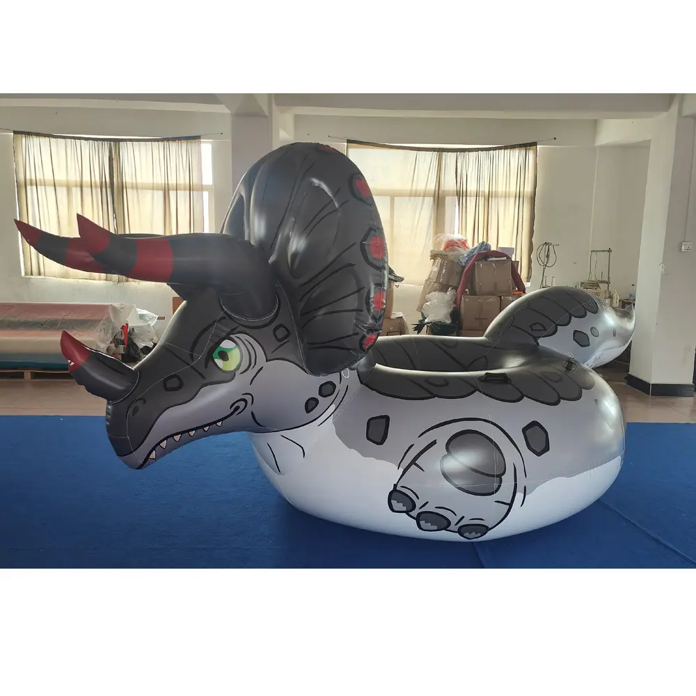 Hot sale Beile New design soft pvc Inflatable squeak triceratops giga tube for sales