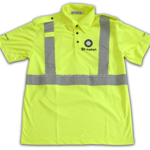 IS09001/BSCI fábrica de seguridad <span class=keywords><strong>reflectante</strong></span> <span class=keywords><strong>trabajo</strong></span> Camisa de algodón de la vida <span class=keywords><strong>polo</strong></span> camiseta - Product Image 4
