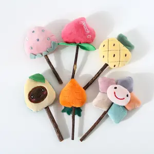 Pet Supplies Lollipop Fruits Series Molar Stick Cute Toys Cotton Cat Catnip Toy