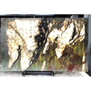 Losa de mármol Tiffany, <span class=keywords><strong>Laguna</strong></span>, cristal, cuarcita, función retroiluminada, decoración de pared, 20mm, 30mm, tocador de baño, azulejo de pared Bookmatched - Product Image 1