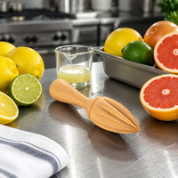 Presse-agrumes manuel en bois de hêtre, presse-citron, presse-orange et lime, outil de cuisine en bois massif