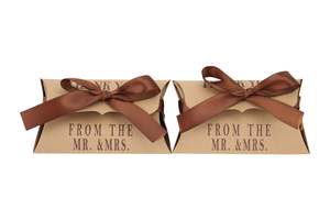 Contenedor de adorno Caja de papel Kraft Forma De Almohada Cajas de embalaje de dulces para fiesta Postre Baby Candy Stand Estuche envuelto en cinta - Product Image 5