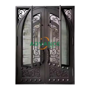 Chine Puissant Usine Personnalisé À La Main En Fer Forgé Double Porte Élégant De Luxe Rétro Vill - Product Image 4