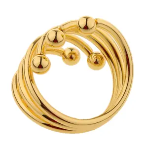 זהב כסף עגול מתכת מפית טבעת מפית למסיבת חתונה