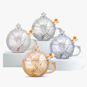 Ly thủy tinh Planet <span class=keywords><strong>Cup</strong></span> 320ML có tay cầm và nắp kèm thì<span class=keywords><strong>a</strong></span>, ly cà phê cao cấp, nhiều màu sắc - Product Image 6