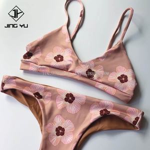 Bikinis Personalizados de Alta Calidad 2024, Etiqueta con Logotipo, Bikini de Cintura Alta, Traje de Baño Personalizado, Tela con Estampado Hawaiano, Conjunto de Bikini Conservador - Product Image 5