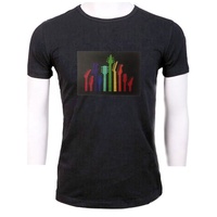 LED T Shirt ses aktif kızdırma gömlek Light up ekolayzır giysi parti hediyeler LED aydınlatma T-shirt KTV barlar kostüm