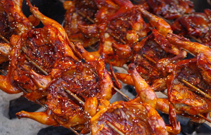 Four de poulet de gril de rôtisserie de charbon de bois d'équipement de casse-croûte d'utilisation commerciale avec des roues - Product Image 2