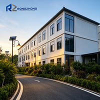 Bâtiment de bureaux modulaire en conteneurs à deux étages ou à plusieurs étages, structure en acier préfabriquée assemblée