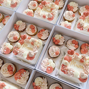 Grande boîte à <span class=keywords><strong>bento</strong></span> en carton pour gâteaux, petite boîte transparente pour dégustation de thé, boîte à cupcakes à emporter avec poignée pour desserts - Product Image 2