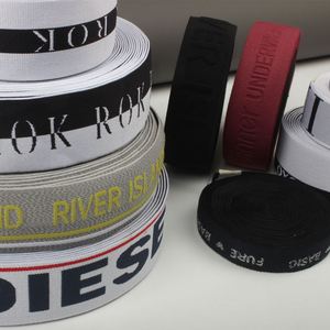 Polyester Spandex Jacquard <b>Elastic</b> Webbing With Customized Logo <b>Elastic</b> for Garment Accessories Underwear Waist Band <b>Elastic</b> - Product Image 4