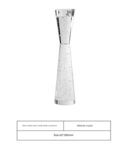 Factory Direct Sales Light Luxury Showroom Small Waist Crystal Candlestick Desktop Combination of Ornaments - Product Image 4