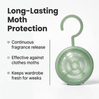 Baume Répulsif Anti-Mites pour Vêtements Marque Blanche avec Crochet, Formule 100% Huiles Essentielles Naturelles, Parfum Personnalisé, Vente en Gros