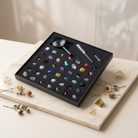 Kit de spécimens de pierres brutes en cristal faits à la main - 43 types, ensemble éducatif scientifique populaire, cadeau pour mariage, anniversaire, remise de diplôme