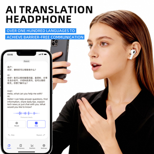 Earphone Pintar Tws Tahan Air Berkualitas Tinggi dengan Layar Sentuh dan Penerjemah Bahasa Real Time - Product Image 2
