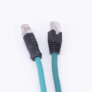CCD công nghiệp hệ thống camera x-code <span class=keywords><strong>M12</strong></span> 8-pin <span class=keywords><strong>cable</strong></span> connector RJ45 công nghiệp Ethernet <span class=keywords><strong>M12</strong></span> Cáp cảm biến - Product Image 3