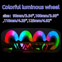 Accessoires de sport de plein air Roues de patins à roulettes lumineuses à LED clignotantes 90A Patinage de vitesse Slalom Glisse Roues de patins à roulettes en ligne 90 100 110mm