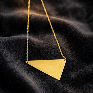 Collar Geométrico Sólido Hecho a Mano en Latón Chapado en Oro de 18K para Bodas, Fiestas, Regalos, Clásico, Religioso - Product Image 4