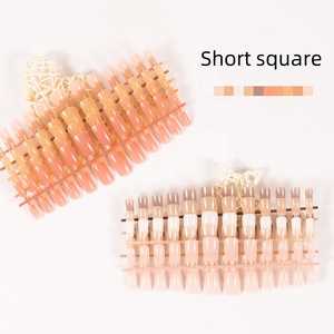 Ongles à presser rose nude de haute qualité, 240 pièces en boîte, couleurs unies, couverture complète, différents types, pointes d'ongles souples pour le nail art - Product Image 2