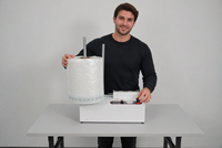 Machine d'emballage automatique électrique pour coussins d'air, gonfleur de sacs en rouleau plastique avec pompe à moteur pour cartons