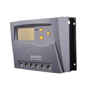 Interruptor automático de 60A 12V/24V PWM, pantalla Digital LCD, Panel Solar, regulador de batería, controlador de carga