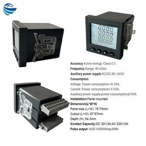 RS485 Alarm fonksiyonu ile 3 fazlı akıllı enerji ölçer Panel montaj ticari bina çok fonksiyonlu elektrik güç ölçer - Product Image 5