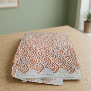 Tela de Algodón 100% Puro, Ecológica, con Estampado Geométrico Naranja, Tela India con Estampado Floral a Mano, para Camisas, Bolsos, para Niñas, Mujeres y Hombres - Product Image 2