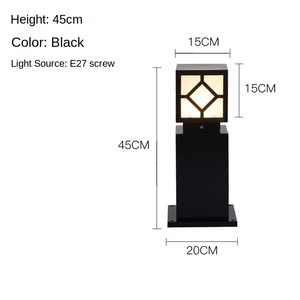Lámpara de jardín LED para exteriores IP65 de estilo chino, lámpara de Pilar Solar de aluminio con Control remoto para iluminación de paisaje de puerta - Product Image 5