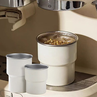 Tasse à café à eau de camping en métal pinte personnalisée 304 en acier inoxydable 300ml 500ml ensemble de tasses à café empilables portables de qualité alimentaire
