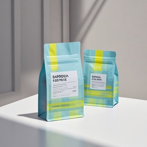 Wholesale Coffee <b>Bag</b> with Degassing Valve Aluminum Foil Mylar Flat Bottom Box Pouch 16oz 1lb Coffee Bean Packaging - Product Image 3