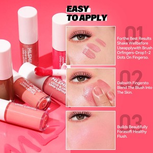 Best Selling Makeup Liquid <b>Blush</b> High Pigment Long Lasing Vegan Natural Finish Mineral Face Lipstick <b>Blush</b> - Product Image 3