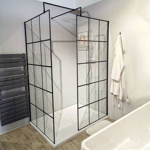 <span class=keywords><strong>Mampara</strong></span> <span class=keywords><strong>de</strong></span> Ducha Moderna <span class=keywords><strong>de</strong></span> Estilo Tradicional Abierta con Cristal Templado para Hoteles, Baños y Apartamentos - Product Image 5