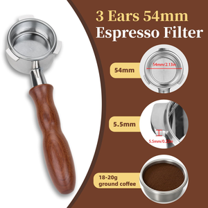 Portafiltro de café sin fondo de acero inoxidable E61 de 51mm, 54mm, 58mm para máquina de espresso - Product Image 4