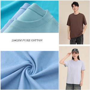 T-shirt unisexe de haute qualité, surdimensionné, 210 g/m², coton lourd, t-shirts pour hommes, séchage rapide, respirant, t-shirt personnalisé pour entreprise - Product Image 4