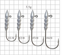 Hameçon de pêche Hover Rig, Leurre souple en plastique, Tête de jig, Rig de pêche en eau moyenne, Équipement de pêche au bar, Matériel terminal, Fabricant grossiste