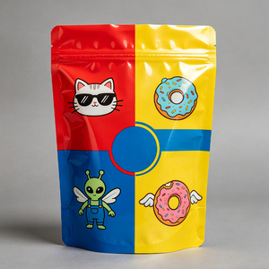 Customized printed Mylar <b>bag</b>, 3.5g anti odor vertical <b>bag</b>, resealable zipper <b>packaging</b> <b>bag</b>, polyester film <b>bag</b> - Product Image 5