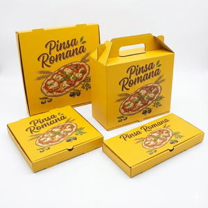กล่องกระดาษลูกฟูกสำหรับบรรจุเฟรนช์ฟรายส์ เฮมเบอร์เกอร์ พิซซ่า ยี่ห้อ Enten CUSTOM พร้อมโลโก้  ทำจากกระดาษคราฟท์และอลูมิเนียมฟอยล์ - Product Image 5