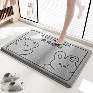 Alfombra de baño con diseño de oso, rectangular, antideslizante, absorbente, para uso doméstico, patrón de fibra de poliéster 1 - Product Image 5