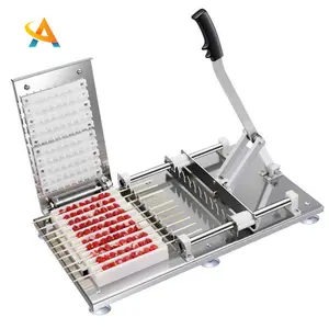 Easy to operate kebab making machine Lamb meat skewer wearing machine