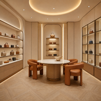 Étagère de présentation de sacs à chaussures de luxe pour magasin de sacs pour femmes, mobilier commercial personnalisé pour boutique de sacs, unité de présentation